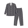 thumbnail image 1 of Daiia Silver Glitter Hearts for Men's Long-Sleeved Pajama Set – Soft & Comfortable Sleepwear Button-Up Pajamas Cozy Lounge Wear-X-Large, 1 of 7