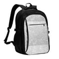 thumbnail image 1 of Daiia Silver Glitter Pattern USB Charging Backpack for Men and Women, Anti-Theft Backpack,Travel Backpack,School Backpack,College Backpack,Laptop Backpack, 1 of 7