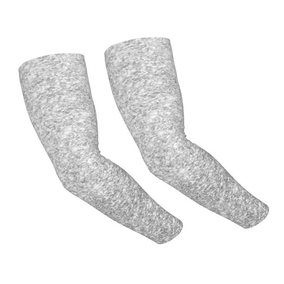 Daiia Silver Glitter UV Sun Protection Arm Sleeves - Cooling Compression Arm Sleeve - Sports & UV Arm Sleeves for Men & Women