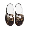 thumbnail image 1 of Daiia Skeleton Dance with Mushrooms Print Women’s Fuzzy Slippers Memory Foam Lightweight House Shoes Cozy Loafer Flannel House Shoes-39/40, 1 of 7