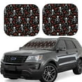 thumbnail image 1 of Daiia Skeleton with Roses 2PCS Car Windshield Sun Shade, Foldable Sun Shield for Car Front Window, Auto Sun Blocker Visor Protector Universal for Truck SUV Pickup-Large, 1 of 7