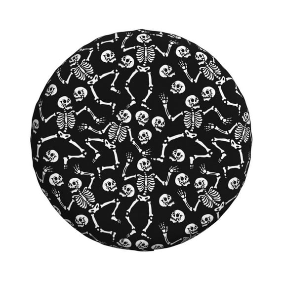Daiia Skeletons Dancing Tire Covers , Travel Trailer Camper Truck SUV Motorhome Waterproof Wheel Cover, Sun Rain Snow Protector-16 inch