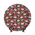thumbnail image 1 of Daiia Skull and Roses Printed Pattern Ceramic Plate Dinner Plates Bone China Decorative Plates with Display Stand Art Ceramic Ornaments for Wall Hanging Decoration-8in, 1 of 6