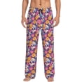 thumbnail image 1 of Daiia Skull daisy flower Men's Sleep Pant with Pockets and Drawstring,Pajama Pants-Large, 1 of 9