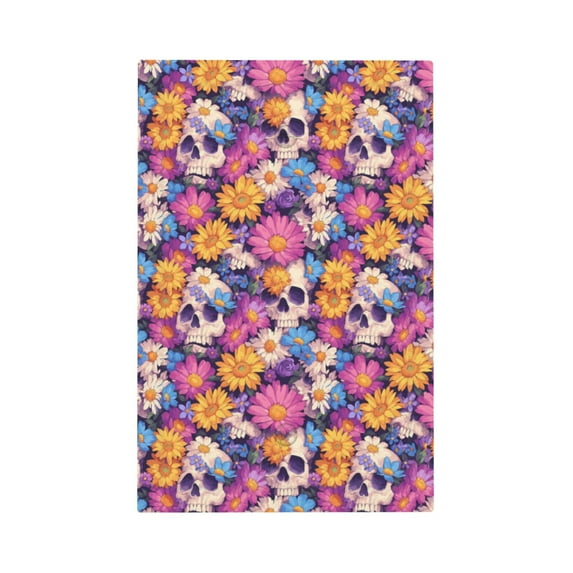Daiia Skull daisy flower Pattern Decorator Wall Plate Child Safe Outlet Cover, Switch and Outlet Covers,Size 1-Gang 5.0" x3.0" , Polycarbonate Thermoplastic-Style V