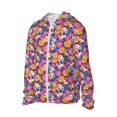 thumbnail image 1 of Daiia Skull daisy flower UPF 50+ Sun Protection Hoodie Jacket Lightweight Long Sleeve Sun Shirt for Women Men with Pocket Hiking Outdoor-Small, 1 of 7