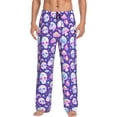 thumbnail image 1 of Daiia Skull mushroom colorful Men's Sleep Pant with Pockets and Drawstring,Pajama Pants-Medium, 1 of 9