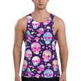 thumbnail image 1 of Daiia Skull mushroom colorful cute Printed Men's Quick Dry Fit Muscle Tank Top Slim-Fit Tank Workout Tank Top Lightweight Sports Tank Top-XX-Large, 1 of 7