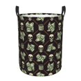 thumbnail image 1 of Daiia Skulls Gold Chains Dollar Round Laundry Basket with Handles Thickened Waterproof Circular hamper,Dirty Clothes Storage Basket for Bedroom,Bathroom,College Dorm-Small, 1 of 8