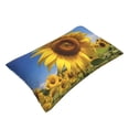 thumbnail image 1 of Daiia Sky Golden Sunflower Field A Bedding Waterproof Pillow Protector Zippered Queen – Bed Bug Proof Pillow Encasement-14"x20", 1 of 6