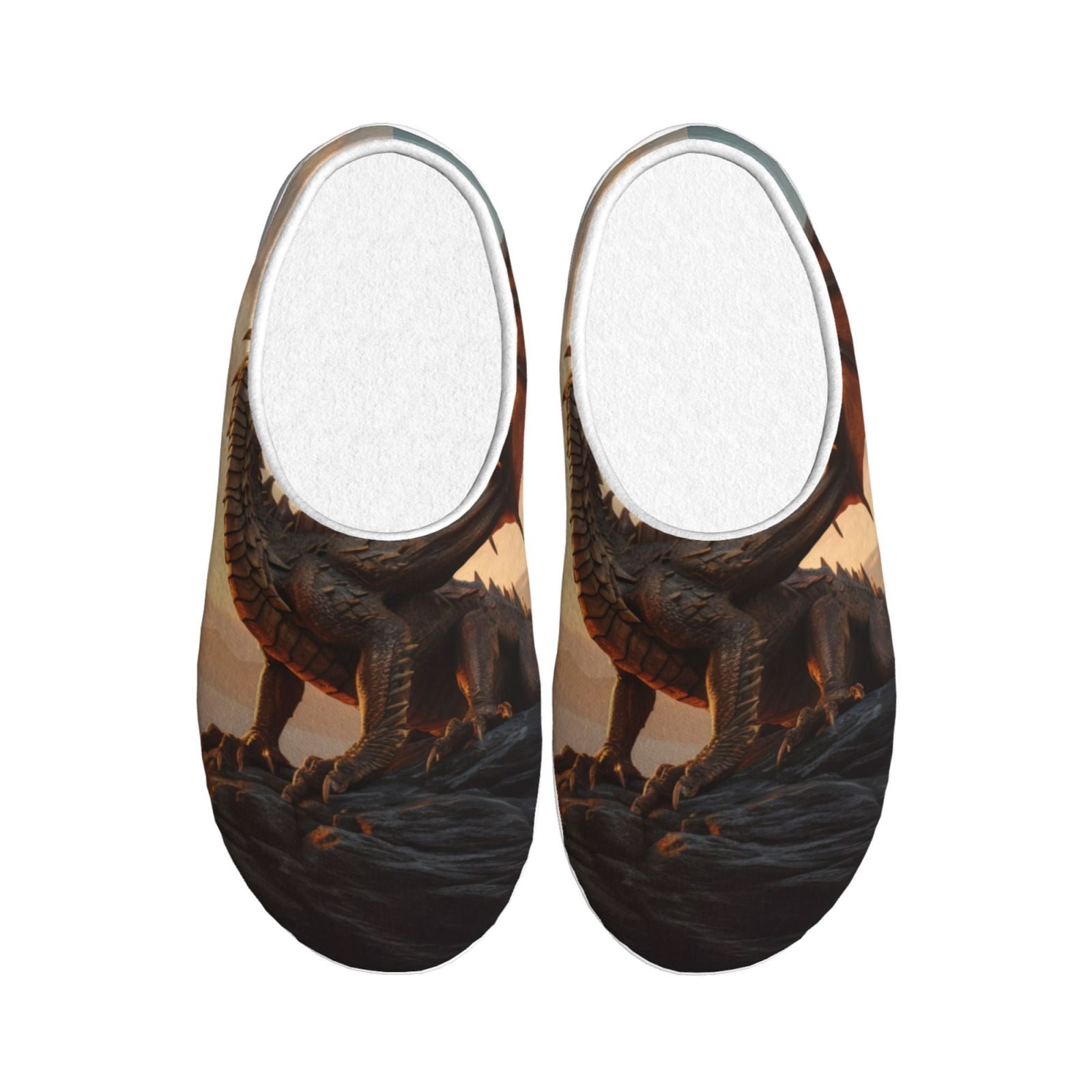 Purple Egg Skin Dragon Pattern Print Premium Home Slippers main image 0