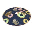 thumbnail image 1 of Daiia Sloth with Donuts Drawing Merry Christmas Tree Skirt , Xmas Large Lace-up Tree Skirt, Santa Snowflakes Rustic Home Decorations New Year Party Farmhouse Decor-36", 1 of 7