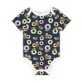 thumbnail image 1 of Daiia Sloth with Donuts Printed Unisex-Baby Short Sleeve Onesies Bodysuits Baby Climbing Clothes Soft and Comfortable Romper with Expandable Shoulder Design-18 Months, 1 of 8