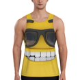thumbnail image 1 of Daiia Smiling With Sunglasses Printed Men's Quick Dry Fit Muscle Tank Top Slim-Fit Tank Workout Tank Top Lightweight Sports Tank Top-X-Large, 1 of 7