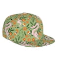 thumbnail image 1 of Daiia Snake And Floral print Flat Bill Hats Flat Brim Trucker Cap Baseball Cap Adjustable Classic Low Profile Hat Unconstructed Plain Cap, 1 of 9