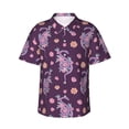 thumbnail image 1 of Daiia Snake And Flower Hawaiian Shirt for Men Gentle Cotton Regular Short Sleeve Casual-X-Large, 1 of 9