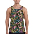 thumbnail image 1 of Daiia Snake And Flower Printed Men's Quick Dry Fit Muscle Tank Top Slim-Fit Tank Workout Tank Top Lightweight Sports Tank Top-, 1 of 7
