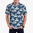 thumbnail image 1 of Daiia Snow Penguin Pattern Men’s Polo Shirts,Solid Deck Shirt,Classic Fit, Breathable Cotton Polo for Casual and Sport Wear-X-Large, 1 of 9