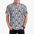 thumbnail image 1 of Daiia Snowflake Christmas gnome Pattern Men’s Polo Shirts,Solid Deck Shirt,Classic Fit, Breathable Cotton Polo for Casual and Sport Wear-XX-Large, 1 of 7