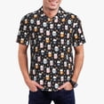thumbnail image 1 of Daiia Snowflake Cream Hot Cocoa Pattern Men’s Polo Shirts,Solid Deck Shirt,Classic Fit, Breathable Cotton Polo for Casual and Sport Wear-4X-Large, 1 of 7