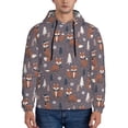 thumbnail image 1 of Daiia Snowflake Fox for Men's Fashion Hoodies & Sweatshirts with Kangaroo Pocket Hooded Sweatshirt Breathable & Moisture Wicking-Medium, 1 of 7