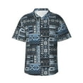 thumbnail image 1 of Daiia Snowflake Vintage Pattern Hawaiian Shirt for Men Gentle Cotton Regular Short Sleeve Casual-3X-Large, 1 of 9
