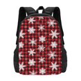Daiia Snowflakes On A Buffalo Plaid Christmas Backpack for Men and