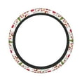 thumbnail image 1 of Daiia Snowflakes Santa Claus Steering Wheel Cover Auto Steering Wheel Covers Breathable Anti-Slip Steering Wheels Car Interior Decor Accessories for Men Women Universal 15 Inch, 1 of 8