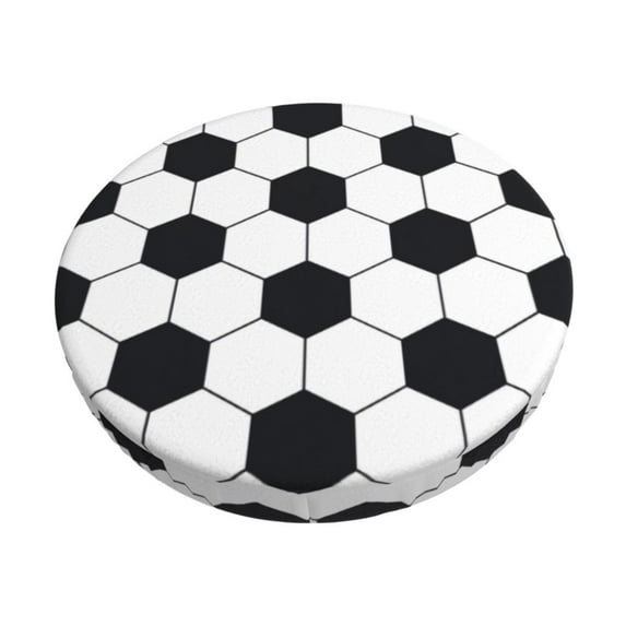 Daiia Soccer Ball Stool Covers Round,Round Bar Stool Covers Waterproof Bar Chair Covers Washable Stool Cushion Slipcover for 12-14 Inch Chair-13 inch
