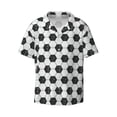 thumbnail image 1 of Daiia Soccer Men's Linen Shirts Short Sleeve Casual Shirts Button Down Shirt for Men Beach Summer Wedding Shirt-Small, 1 of 7