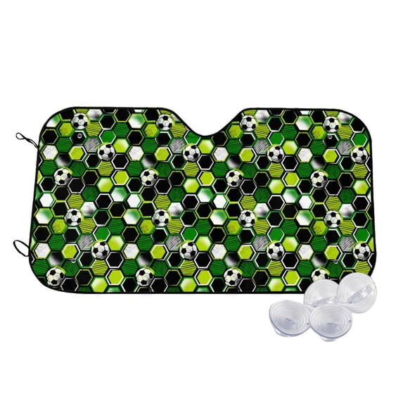 Daiia Soccer1 Windshield Sun Shade for Car SUV Truck (Small ), Car Sun Shade Windshield, Car Shades for Front Windows, Sunshade for Car Windshield