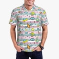 thumbnail image 1 of Daiia Space Doodle Pattern Men’s Polo Shirts,Solid Deck Shirt,Classic Fit, Breathable Cotton Polo for Casual and Sport Wear-Large, 1 of 7