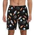 thumbnail image 1 of Daiia Space Rocket Mens Swim Trunks Swim Shorts Quick Dry Swim Shorts with Mesh Lining Pockets-XX-Large, 1 of 9