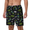 thumbnail image 1 of Daiia Space Rockets Mens Swim Trunks Swim Shorts Quick Dry Swim Shorts with Mesh Lining Pockets-Small, 1 of 9