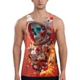 thumbnail image 1 of Daiia Space Skeleton Art Printed Men's Quick Dry Fit Muscle Tank Top Slim-Fit Tank Workout Tank Top Lightweight Sports Tank Top-X-Large, 1 of 7
