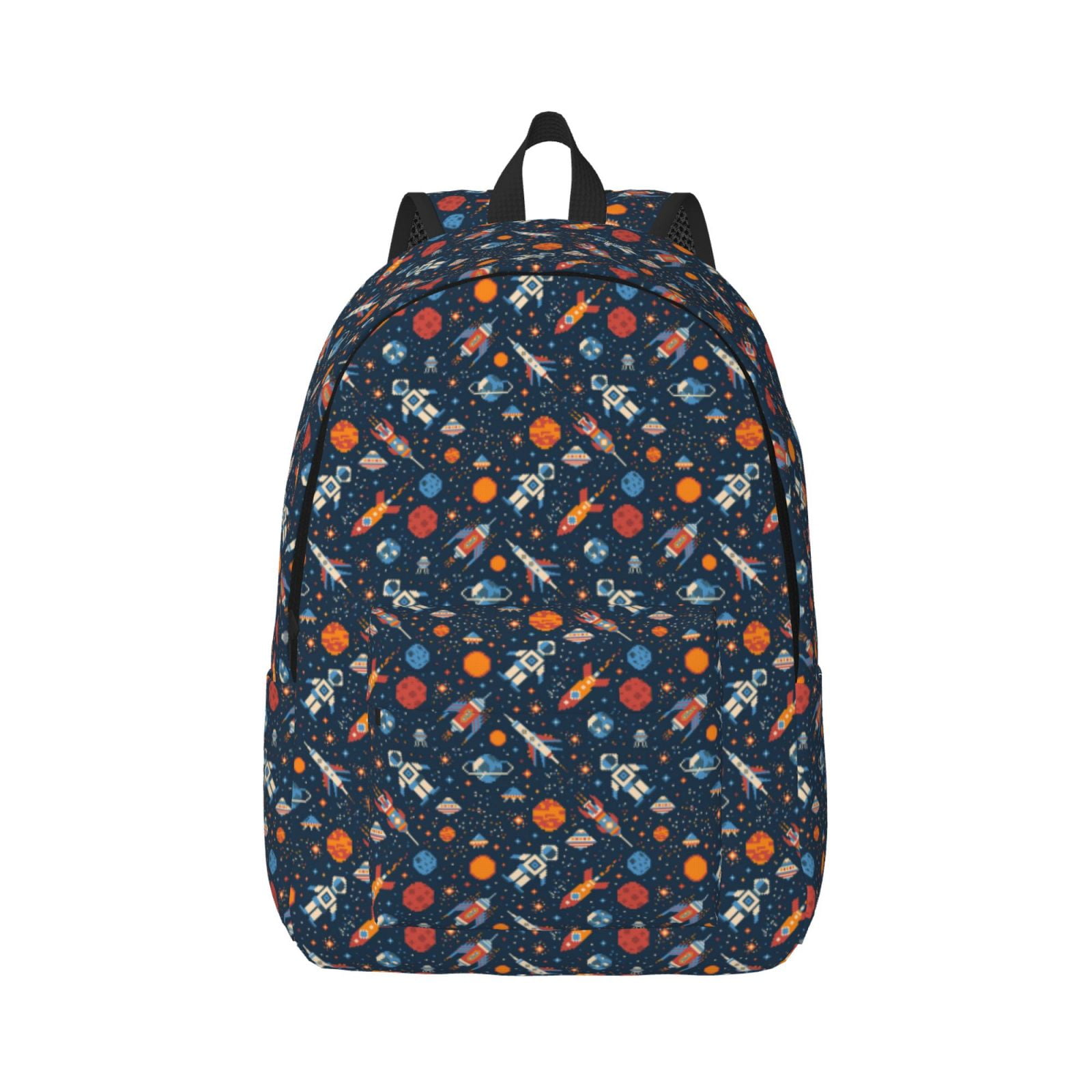 Daiia Spaceships And Stars In Outer Space Vintage Canvas Backpack for ...