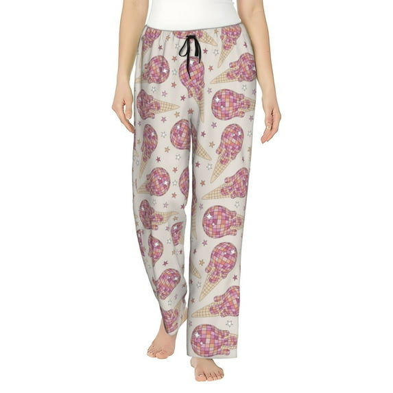 Daiia Sparkling Ice Cream Women's Sleep Pant with Pockets and Drawstring,Pajama Pants-XX-Large