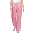 thumbnail image 1 of Daiia Sparkly Pink Glitter Women's Sleep Pant with Pockets and Drawstring,Pajama Pants-XX-Large, 1 of 9