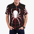 thumbnail image 1 of Daiia Spider On The Web Pattern Men’s Polo Shirts,Solid Deck Shirt,Classic Fit, Breathable Cotton Polo for Casual and Sport Wear-Medium, 1 of 7