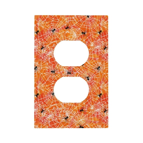 Daiia Spider Pattern Decorator Wall Plate Child Safe Outlet Cover, Switch and Outlet Covers,Size 1-Gang 5.0" x3.0" , Polycarbonate Thermoplastic-Style S