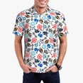 thumbnail image 1 of Daiia Sport Items Pattern Men’s Polo Shirts,Solid Deck Shirt,Classic Fit, Breathable Cotton Polo for Casual and Sport Wear-Large, 1 of 7
