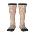 thumbnail image 1 of Daiia Sports Socks Beige Sparkling Glitter Printed Novelty Crew Socks for Men Women Knee High Socks Cotton Socks Soft & Breathable Support Unisex Socks, 1 of 9