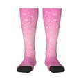thumbnail image 1 of Daiia Sports Socks Breast Cancer Pink Ribbons Awareness Printed Novelty Crew Socks for Men Women Knee High Socks Cotton Socks Soft & Breathable Support Unisex Socks, 1 of 9