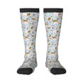 thumbnail image 1 of Daiia Sports Socks Carrot Rabbit Printed Novelty Crew Socks for Men Women Knee High Socks Cotton Socks Soft & Breathable Support Unisex Socks, 1 of 9