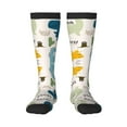 thumbnail image 1 of Daiia Sports Socks Childish Dinosaur Printed Novelty Crew Socks for Men Women Knee High Socks Cotton Socks Soft & Breathable Support Unisex Socks, 1 of 9