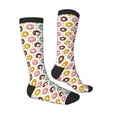 thumbnail image 1 of Daiia Sports Socks Colorful Donuts Printed Novelty Crew Socks for Men Women Knee High Socks Cotton Socks Soft & Breathable Support Unisex Socks, 1 of 9