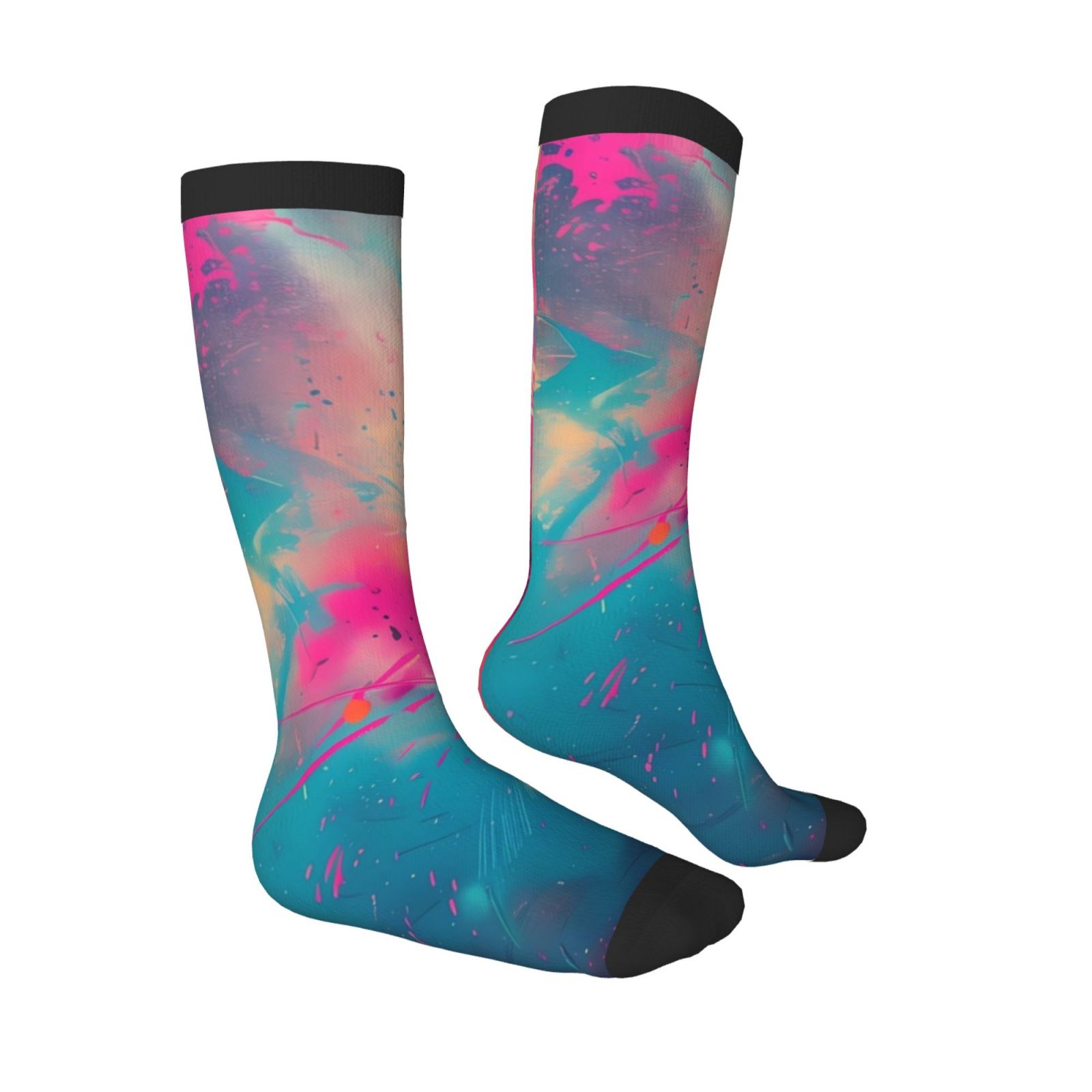 Daiia Sports Socks Colorful Lightbulb Abstract Printed Novelty Crew ...