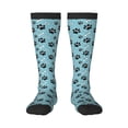 thumbnail image 1 of Daiia Sports Socks Cute Dog Footprints Printed Novelty Crew Socks for Men Women Knee High Socks Cotton Socks Soft & Breathable Support Unisex Socks, 1 of 9