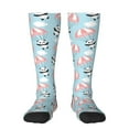 thumbnail image 1 of Daiia Sports Socks Cute Panda Flying in the Sky Printed Novelty Crew Socks for Men Women Knee High Socks Cotton Socks Soft & Breathable Support Unisex Socks, 1 of 9