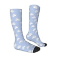 thumbnail image 1 of Daiia Sports Socks Cute Poodle Dog Printed Novelty Crew Socks for Men Women Knee High Socks Cotton Socks Soft & Breathable Support Unisex Socks, 1 of 9